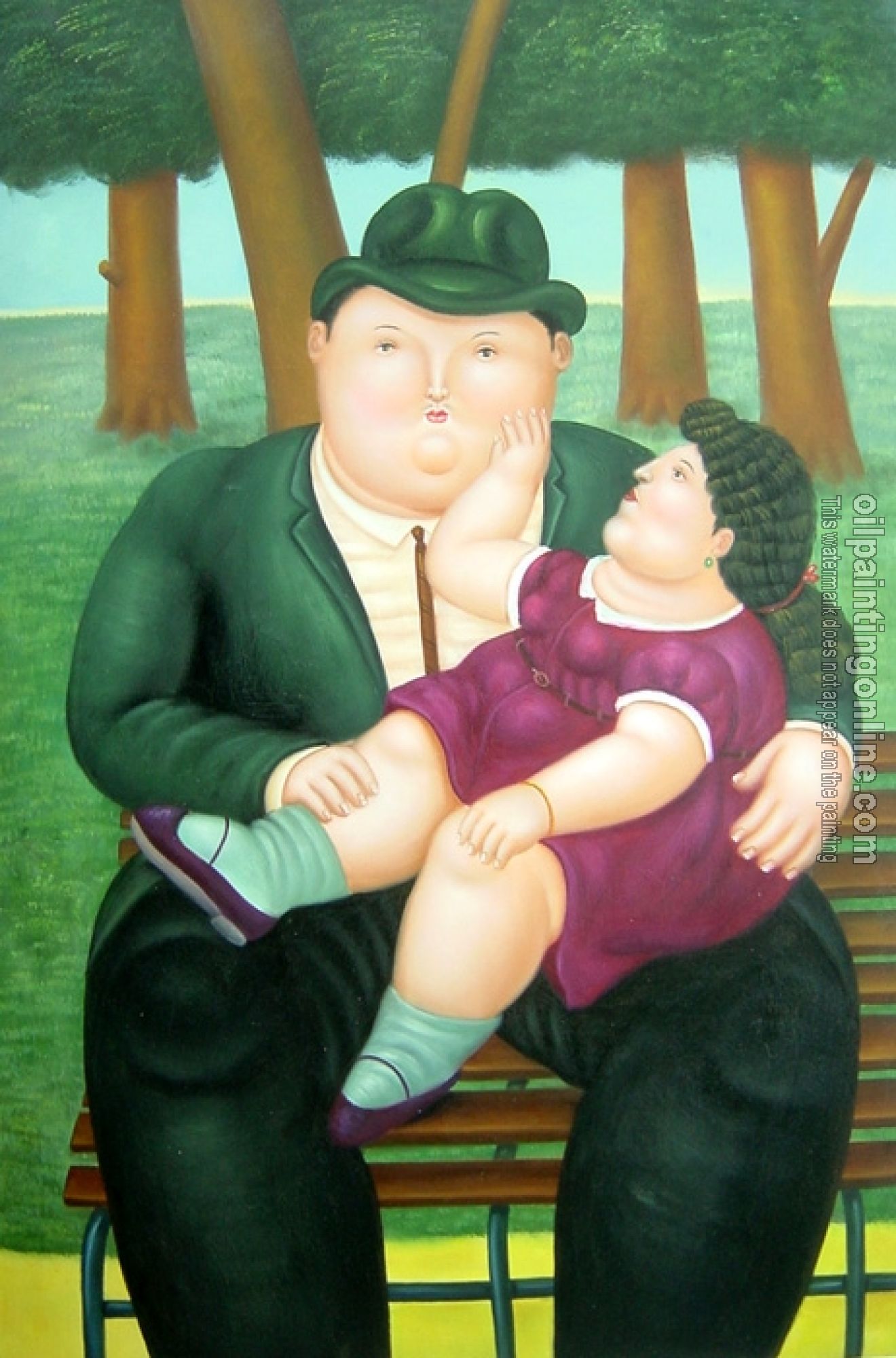 Botero, Fernando - Abstract oil painting.